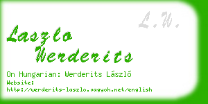 laszlo werderits business card
